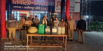 190 लीटर अवैध कच्ची शराब  बरामद, 09 अभियुक्त गिरफ्तार,मुकदमा दर्ज