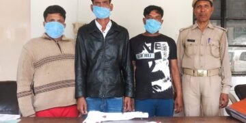 हापुड़ नगर पुलिस ने अवैध मीट का कटान करने वाले तीन मवेशियों को गिरफ्तार किया