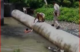 आगरा पुलिस के जवान और नगर निगम कर्मचारी का सराहनीय कार्य,डूब रहे व्यक्ति की बचाई जान …
