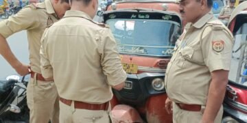 एत्मादपुर में चला मेगा वाहन चेकिंग अभियान