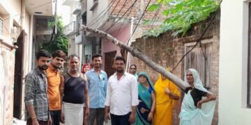 करहल मोहल्ले के लोगों ने पोल लगबाने की बिधुत विभाग से की मांग !