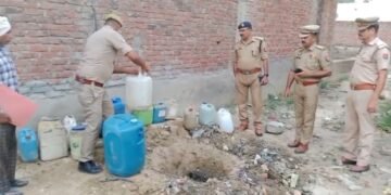 माल मुकदमाती शराब का विनिष्टीकरण,1.60 लाख रुपये की 1565 लीटर शराब नष्ट…